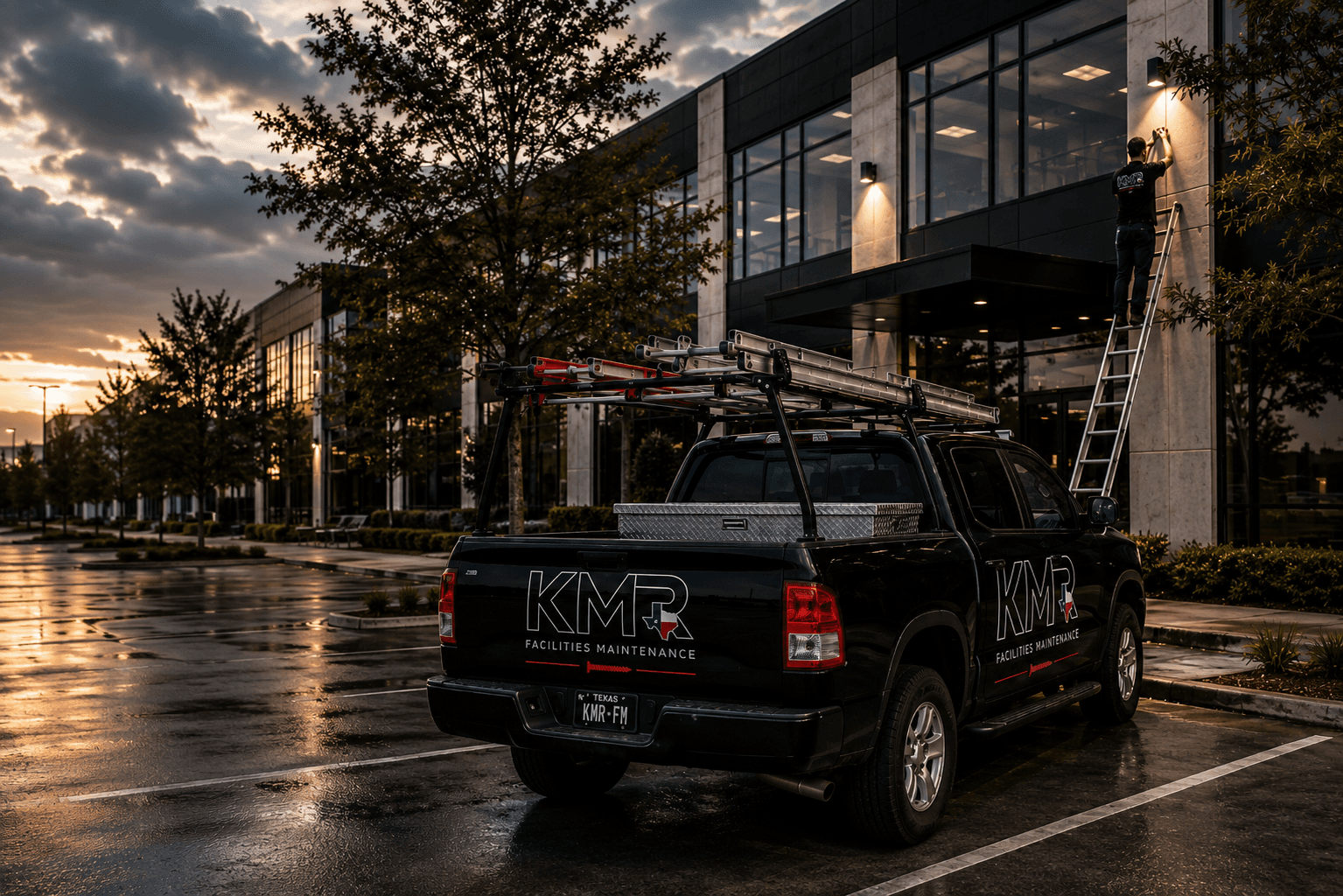 KMR Construction emergency response on a Houston commercial property